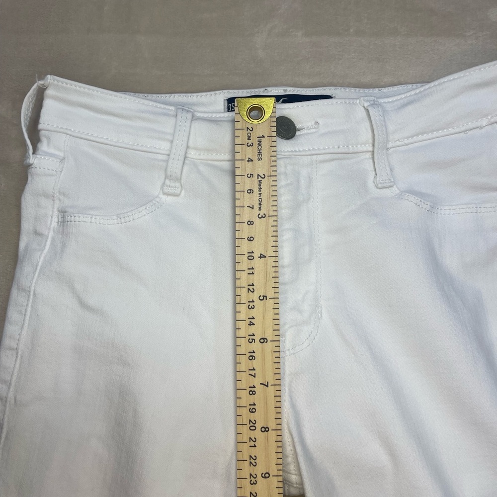 Hollister White High-Rise Jean Leggings Women’s Size W26 L26 Stretch Skinny - Picture 4 of 6